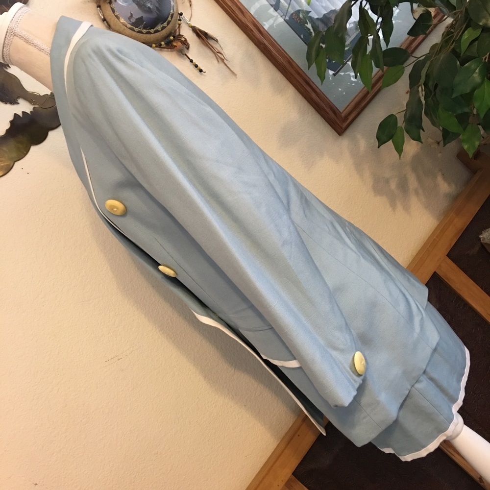 Vintage 80s Christian Dior tonal skirt suit 10 - Picture 4 of 9